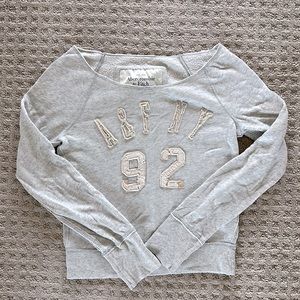 Abercrombie & Fitch open neck cropped sweatshirt